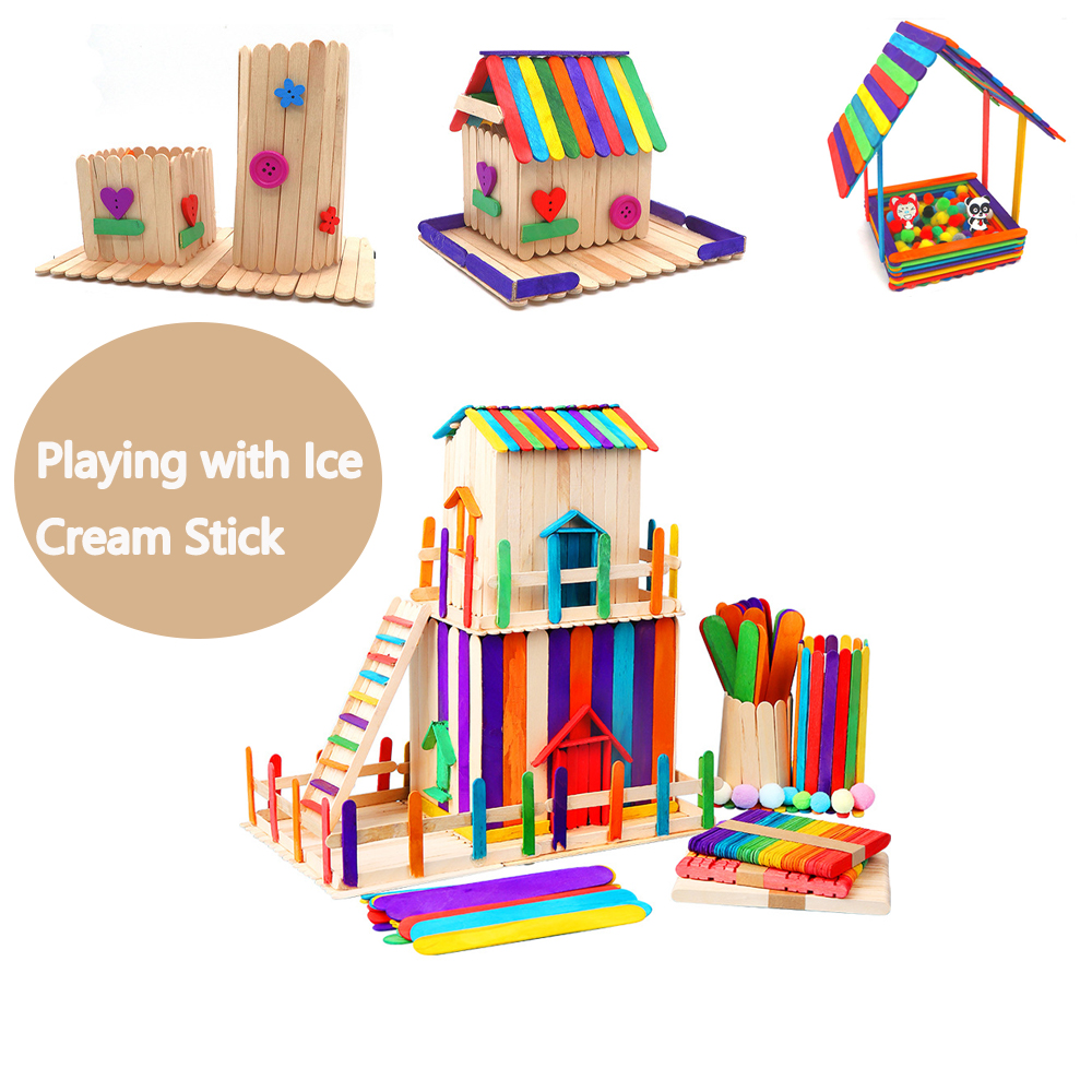 20/100/500Pcs Ice Cream Popsic - Art Craft With Ice Cream Stick ulasan dan harga