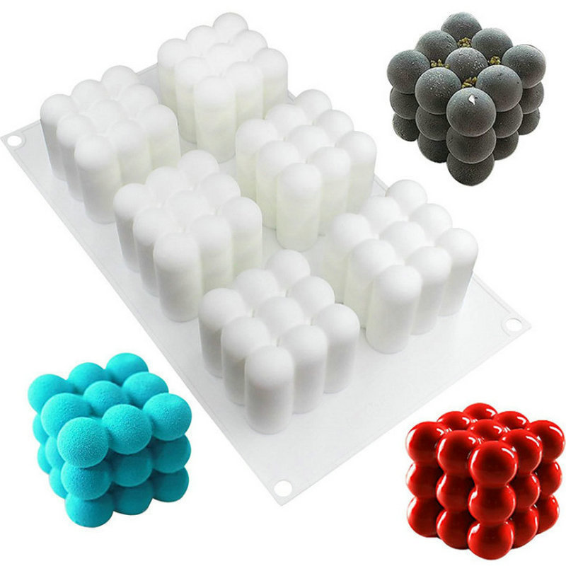 Candle Mold Silicone DIY Cubic - Art Craft Halloween ulasan dan harga