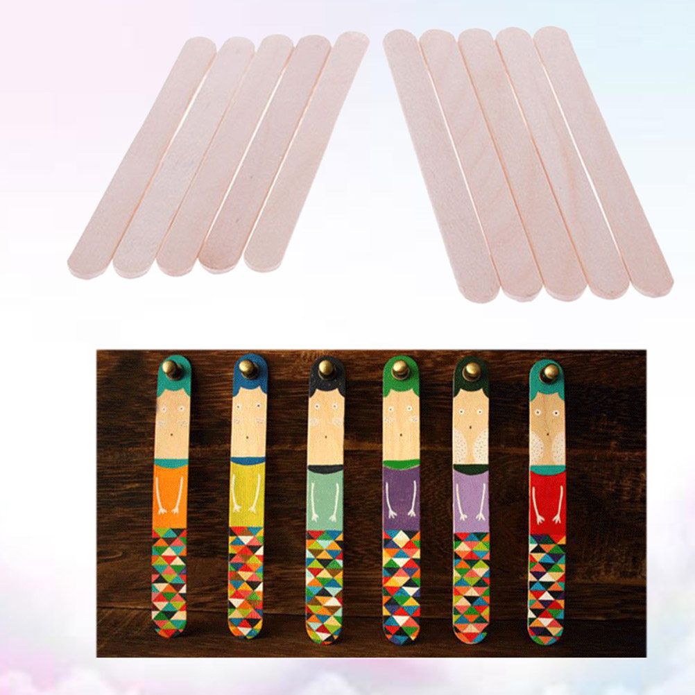 400Pcs Natural Wood Craft Stic - Art Craft With Ice Cream Stick ulasan dan harga
