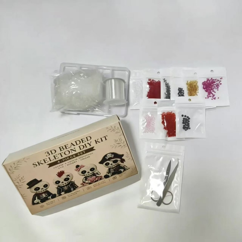 Creative 3d Beaded Skull Diy C - Art Craft Holiday ulasan dan harga