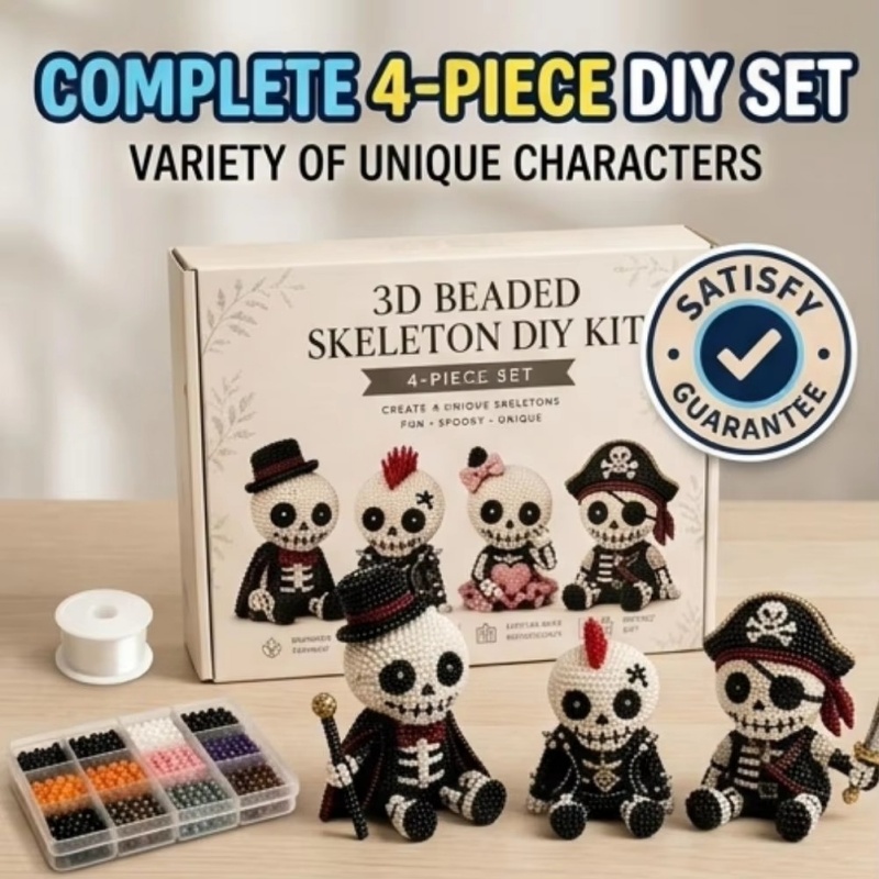 Creative 3d Beaded Skull Diy C - Art Craft Holiday ulasan dan harga
